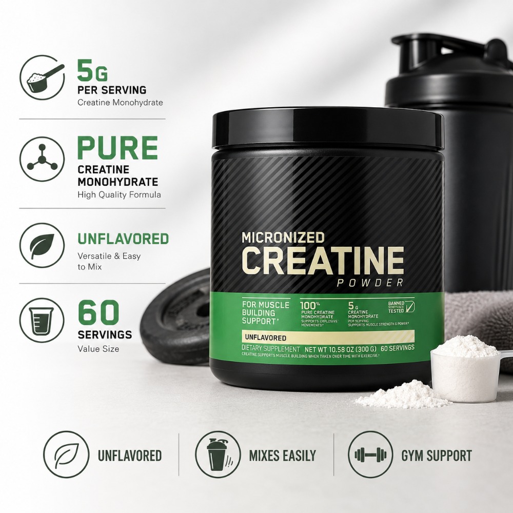 Nutrition And Fitness - Bubuk Creatine Monohydrate 300g Mendukung Kekuatan