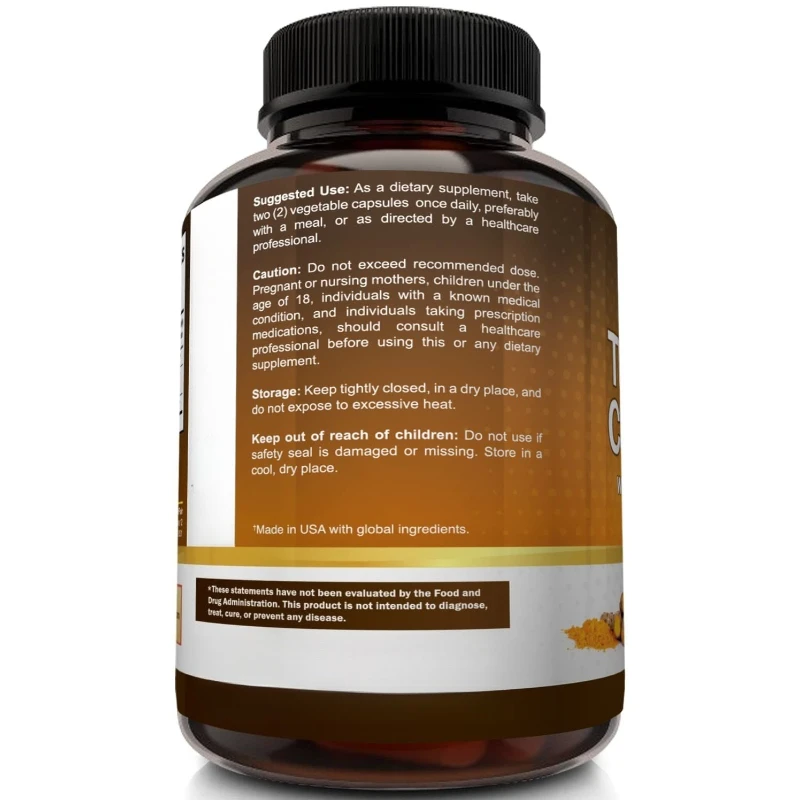 Turmeric Curcumin Capsule - Suplemen Kunyit Kurkumin 1650mg dengan 95%