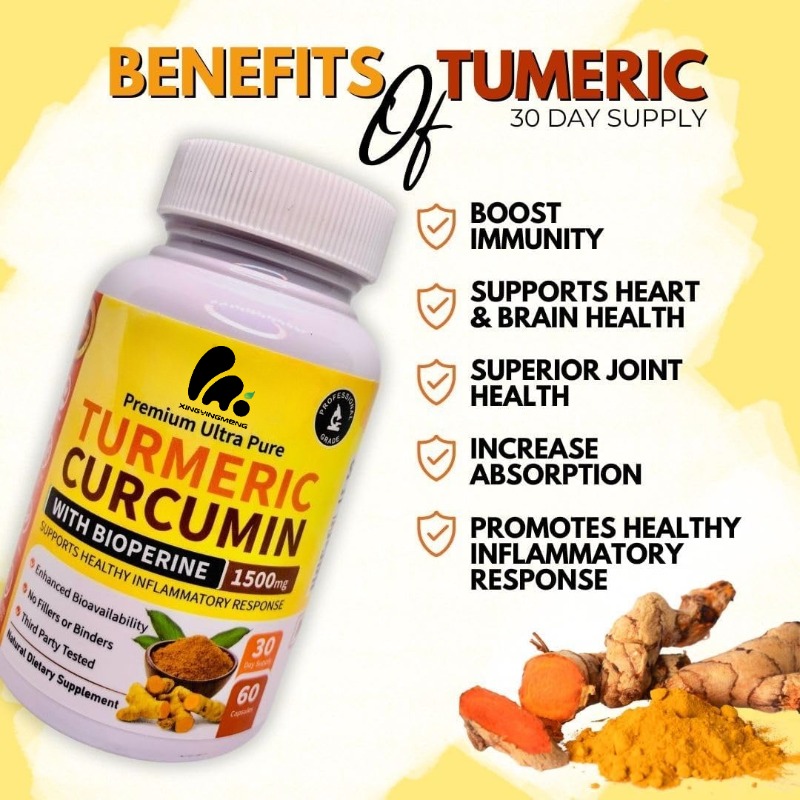 Turmeric Curcumin Capsule - Suplemen Kunyit Kurkumin dan Bioperine Jahe