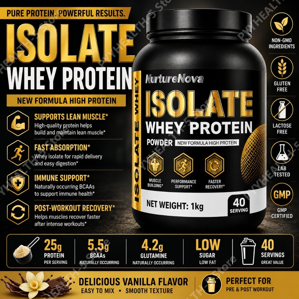 Nutrition For Fitness And Sports - Isolate Whey Protein Powder 1kg Nutrisi
