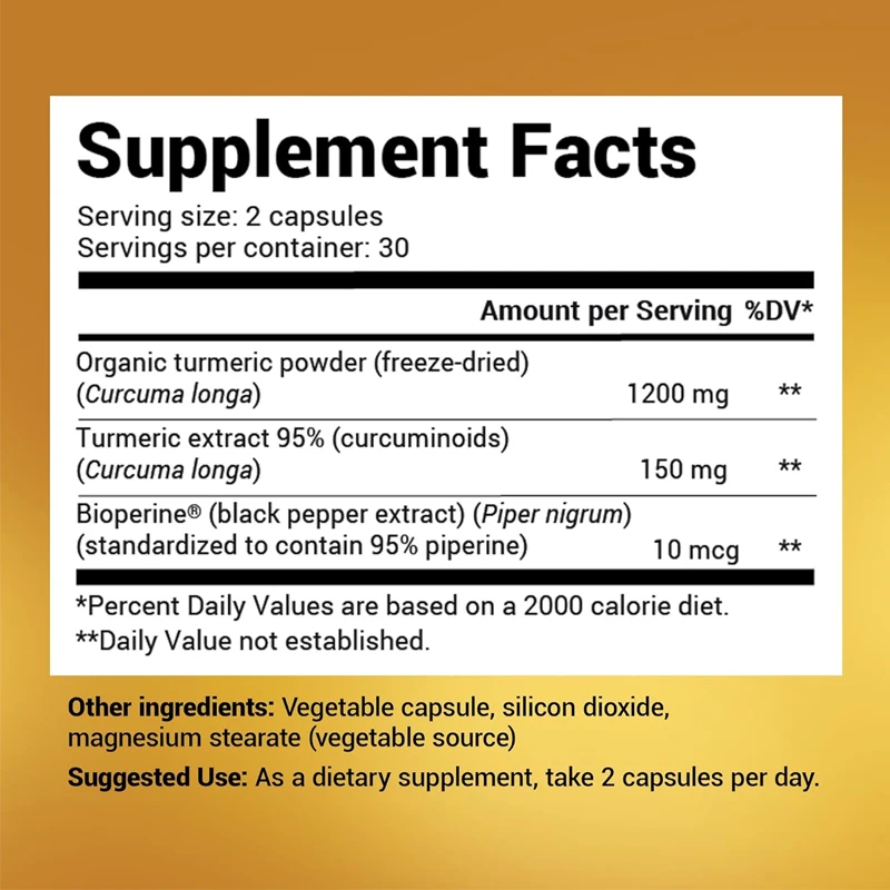 Suplemen Kunyit dengan Lada Hi - Turmeric Curcumin Capsule ulasan dan harga
