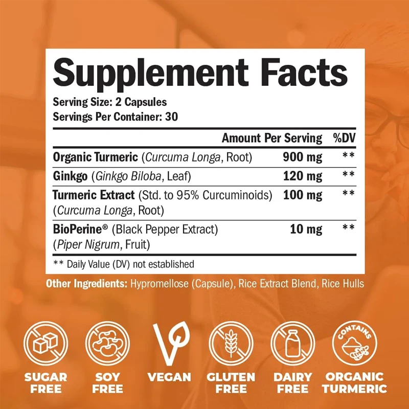 Suplemen Kurkumin Kunyit Organ - Turmeric Curcumin Capsule ulasan dan harga
