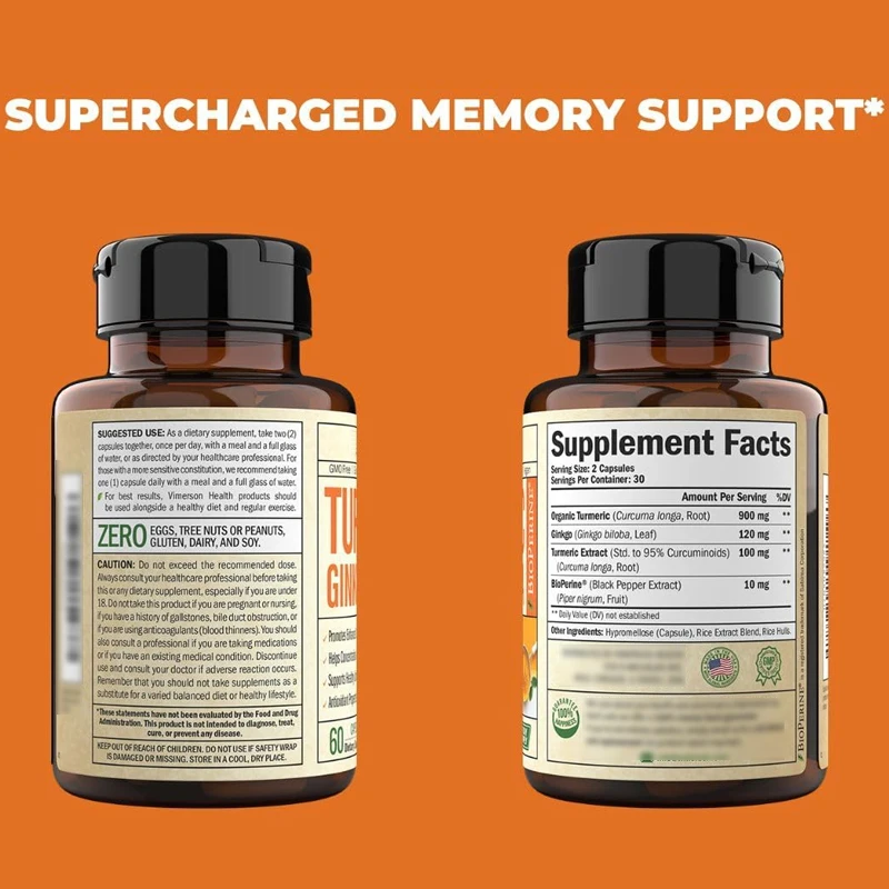 Suplemen Kurkumin Kunyit Organ - Turmeric Curcumin Capsule ulasan dan harga